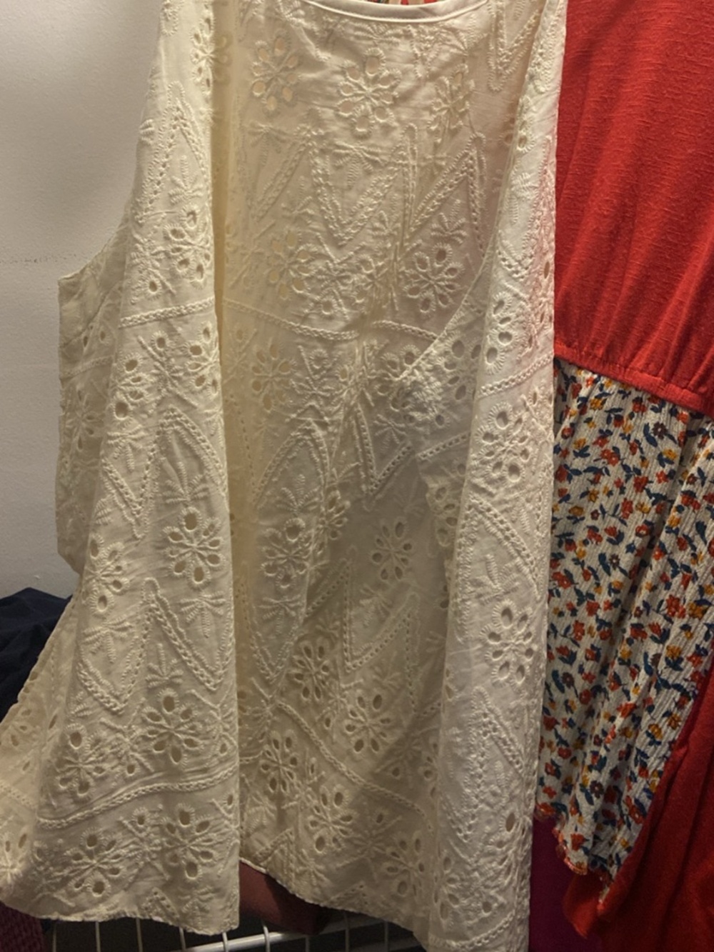 Grace & Emma Cream Eyelet Halter Top